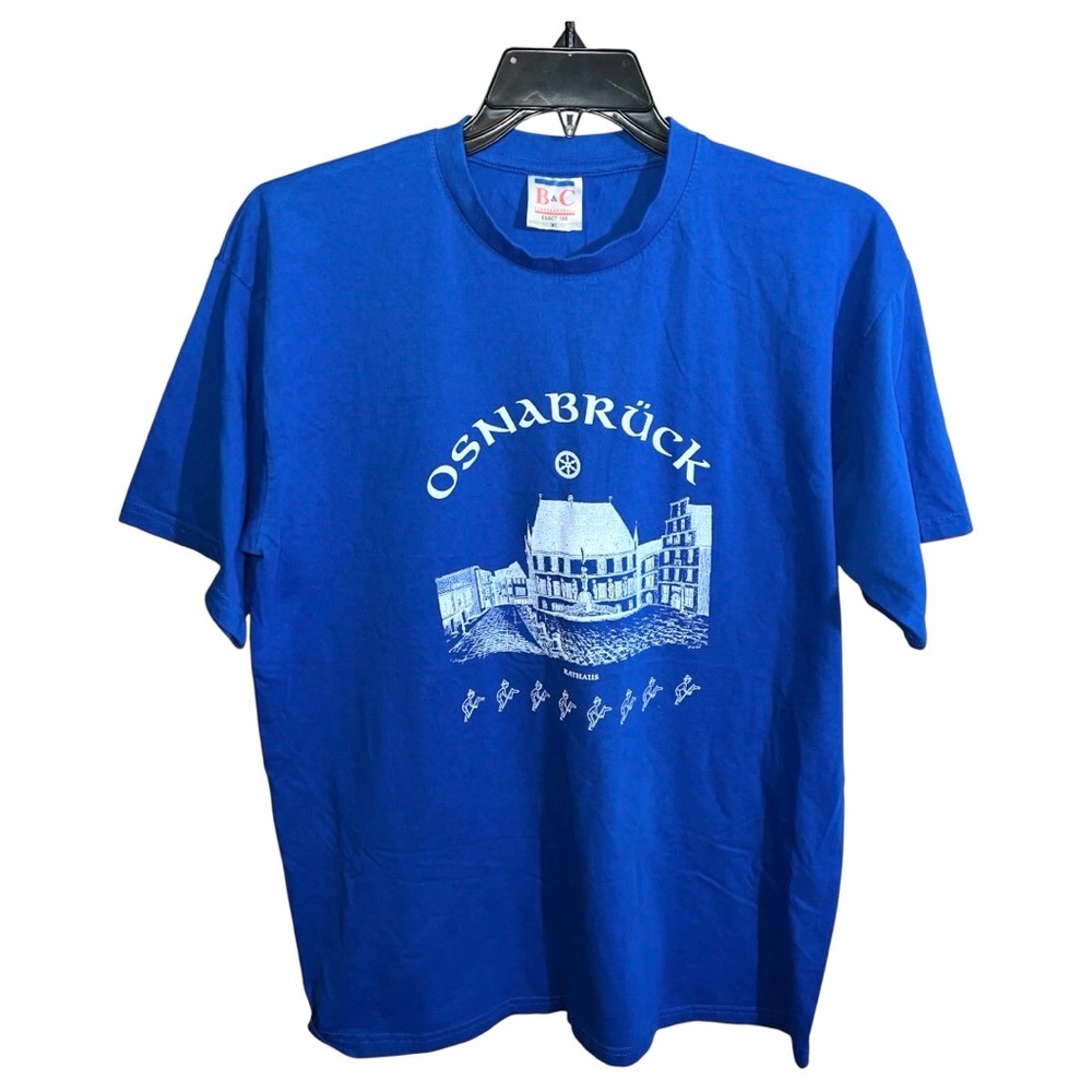 Osnabruck Rathaus B & C Exact 190 Shirt Men’s Size XL Blue Short Sleeve